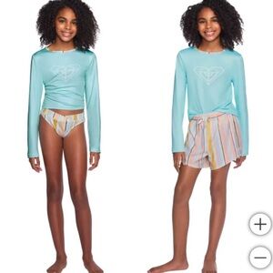 NWT Roxy big girls 3pcs swim set